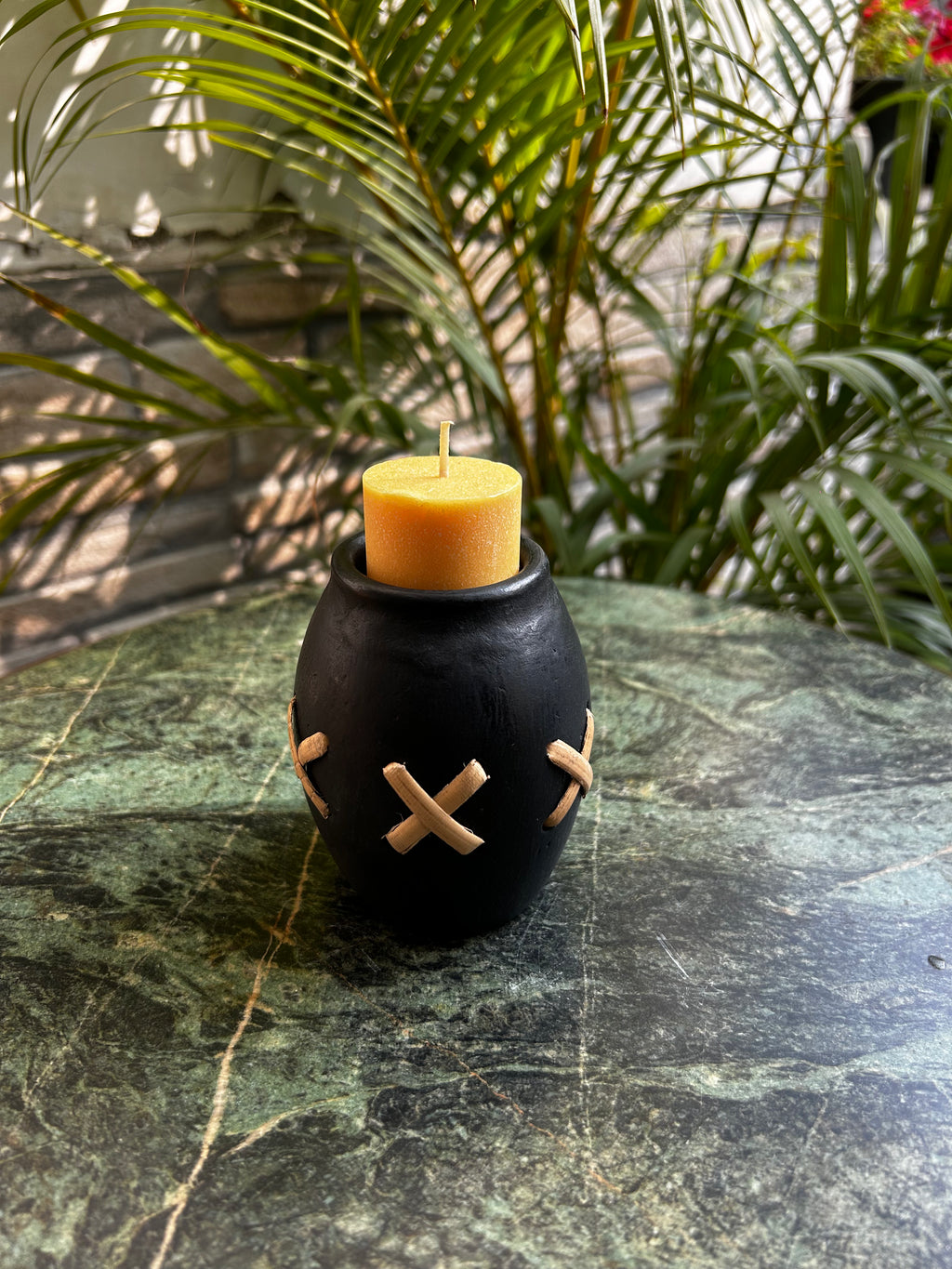 Candle Stand | Longpi Black Pottery
