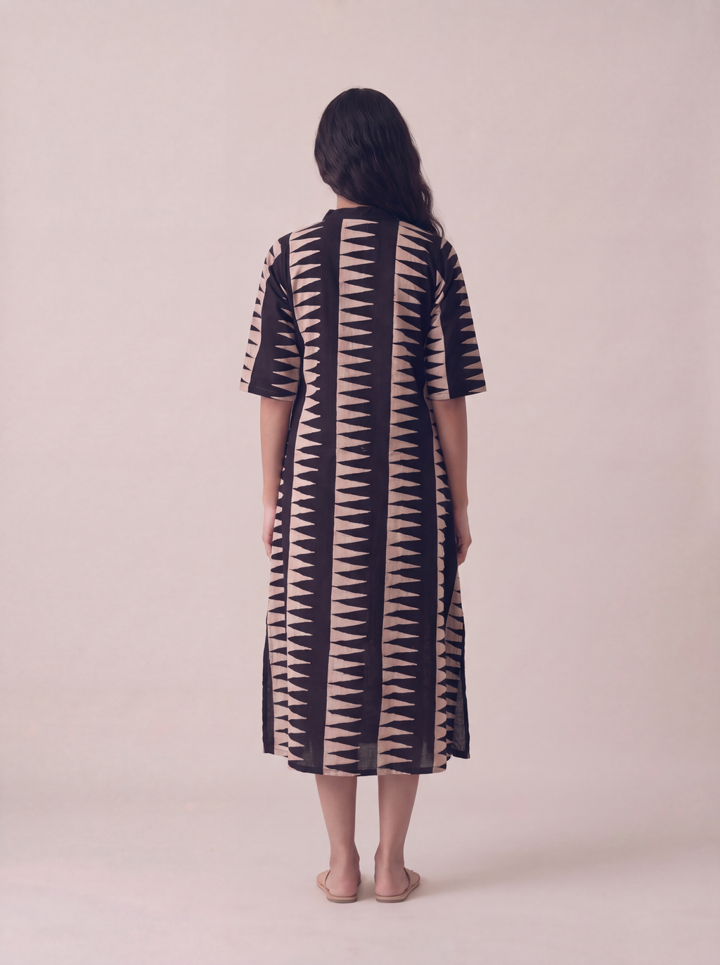 Ajrak Buttoned Dress