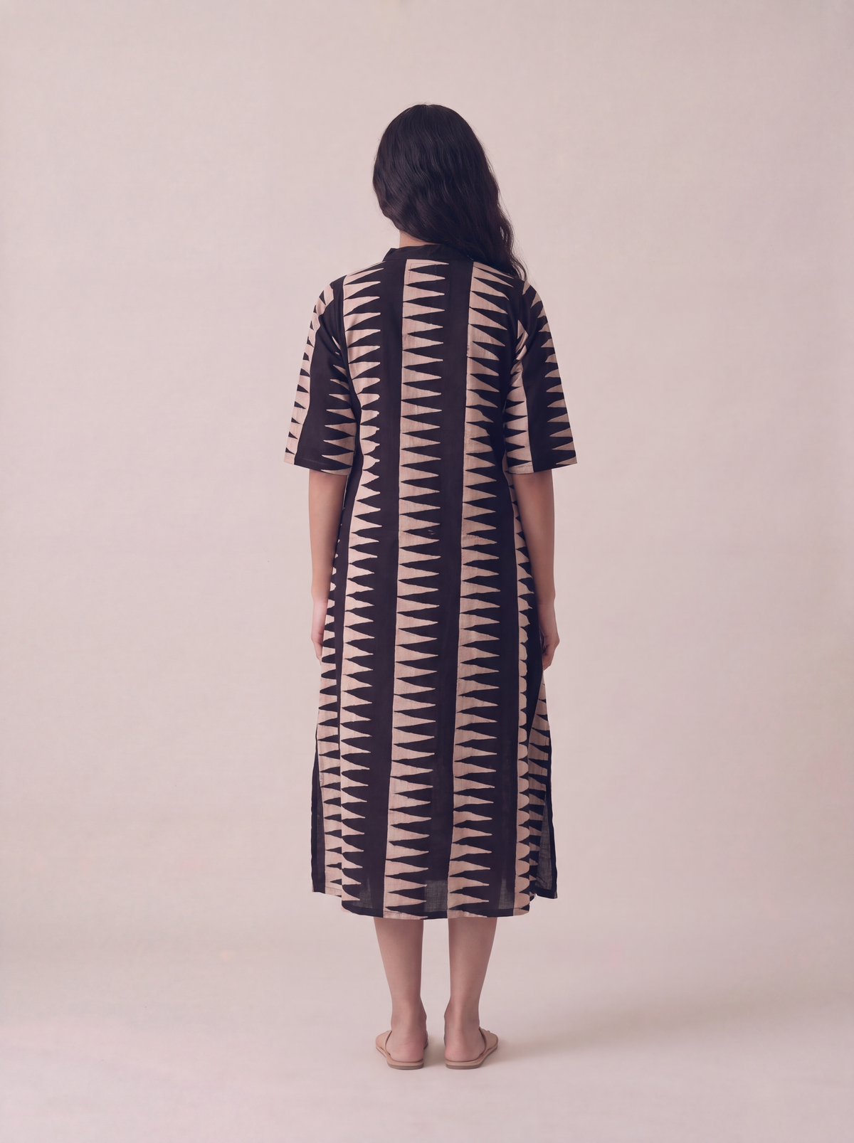 Ajrak Buttoned Dress
