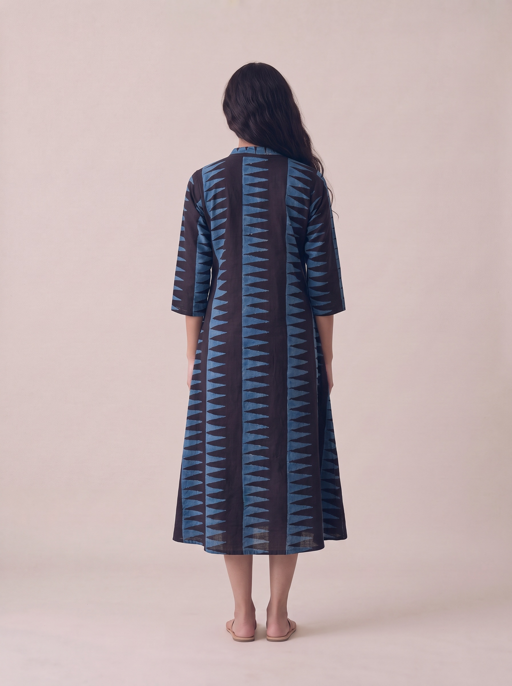 Ajrak Buttoned Dress