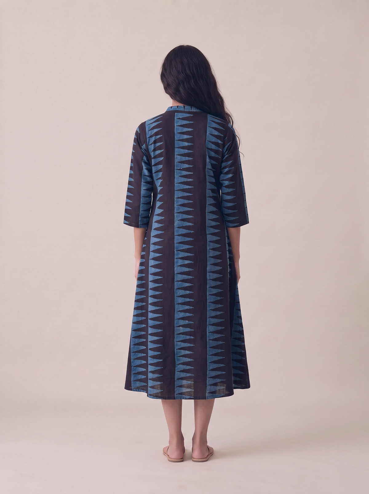 Ajrak Buttoned Dress
