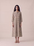 Ajrak Buttoned Dress