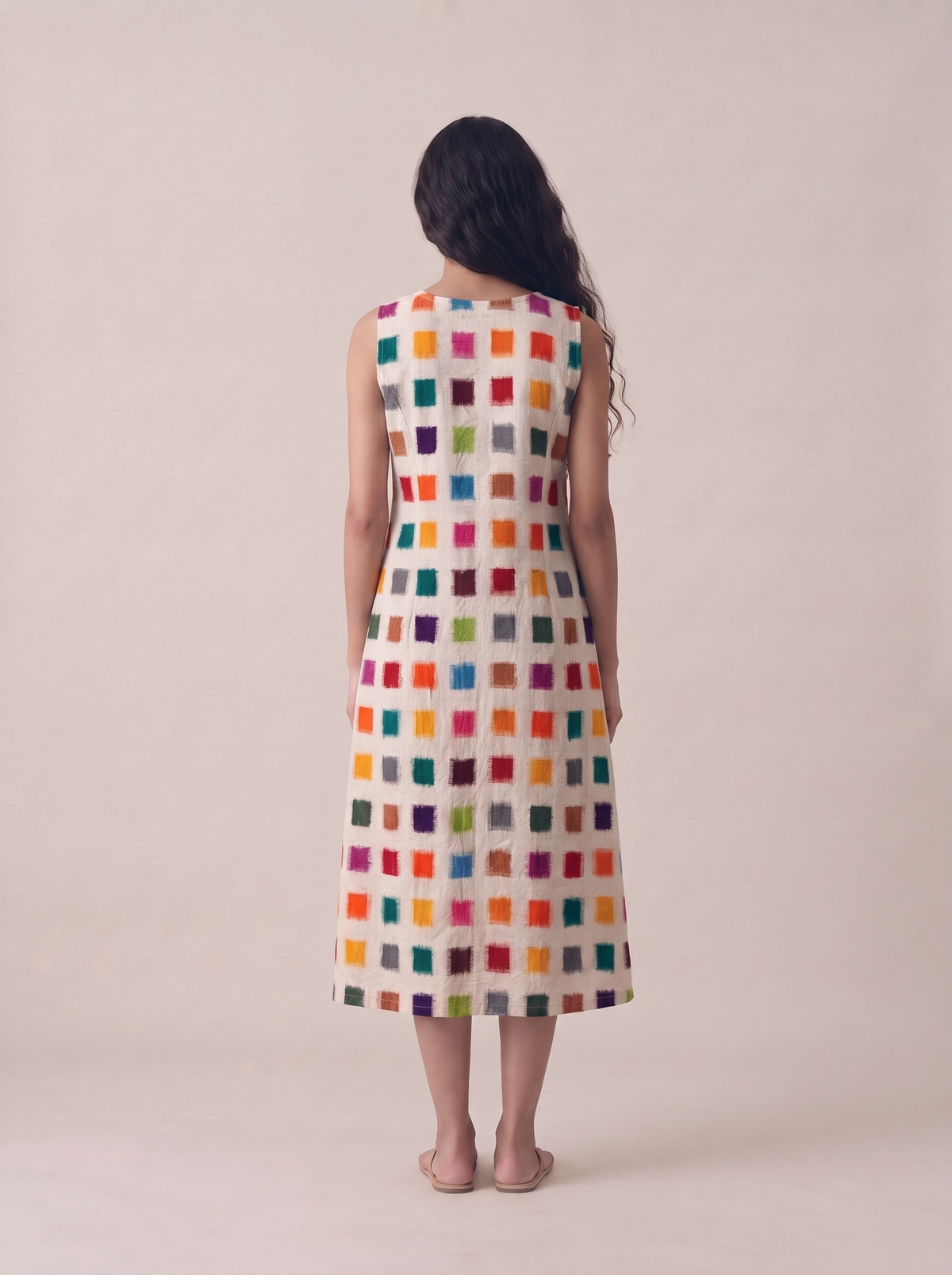 Multicolor Ikat Dress