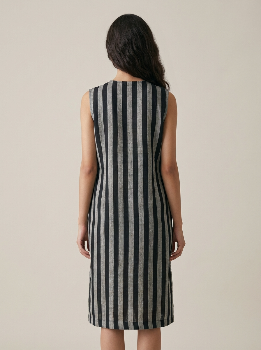 Diana Striped Linen Dress