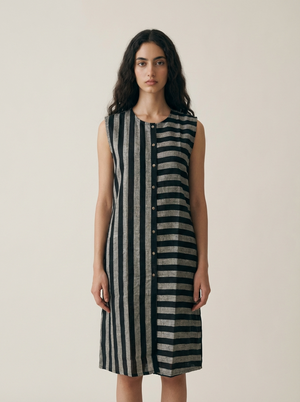 Diana Striped Linen Dress