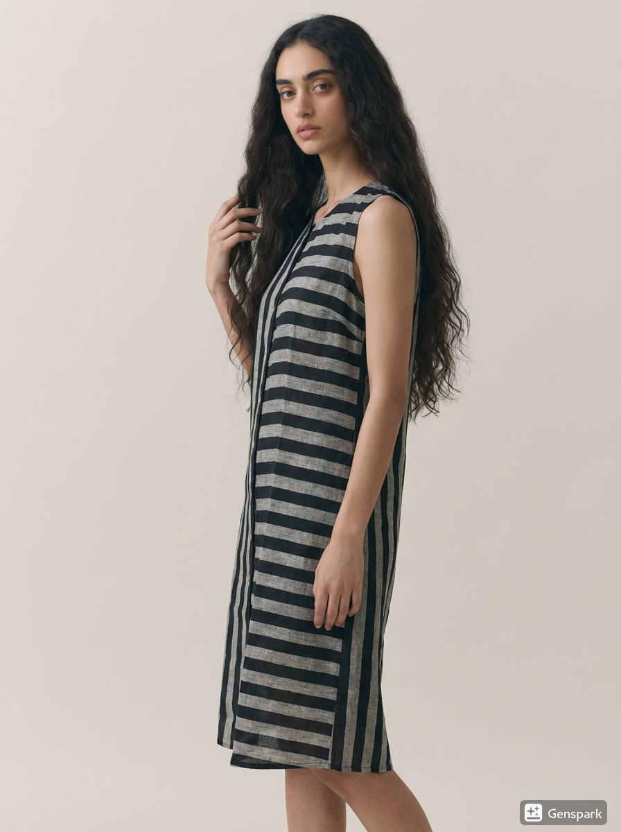 Diana Striped Linen Dress