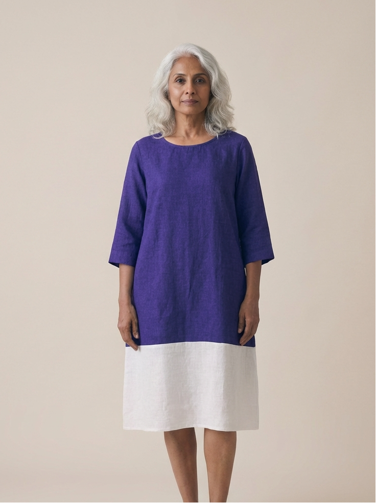 Jamun Color Block Dress