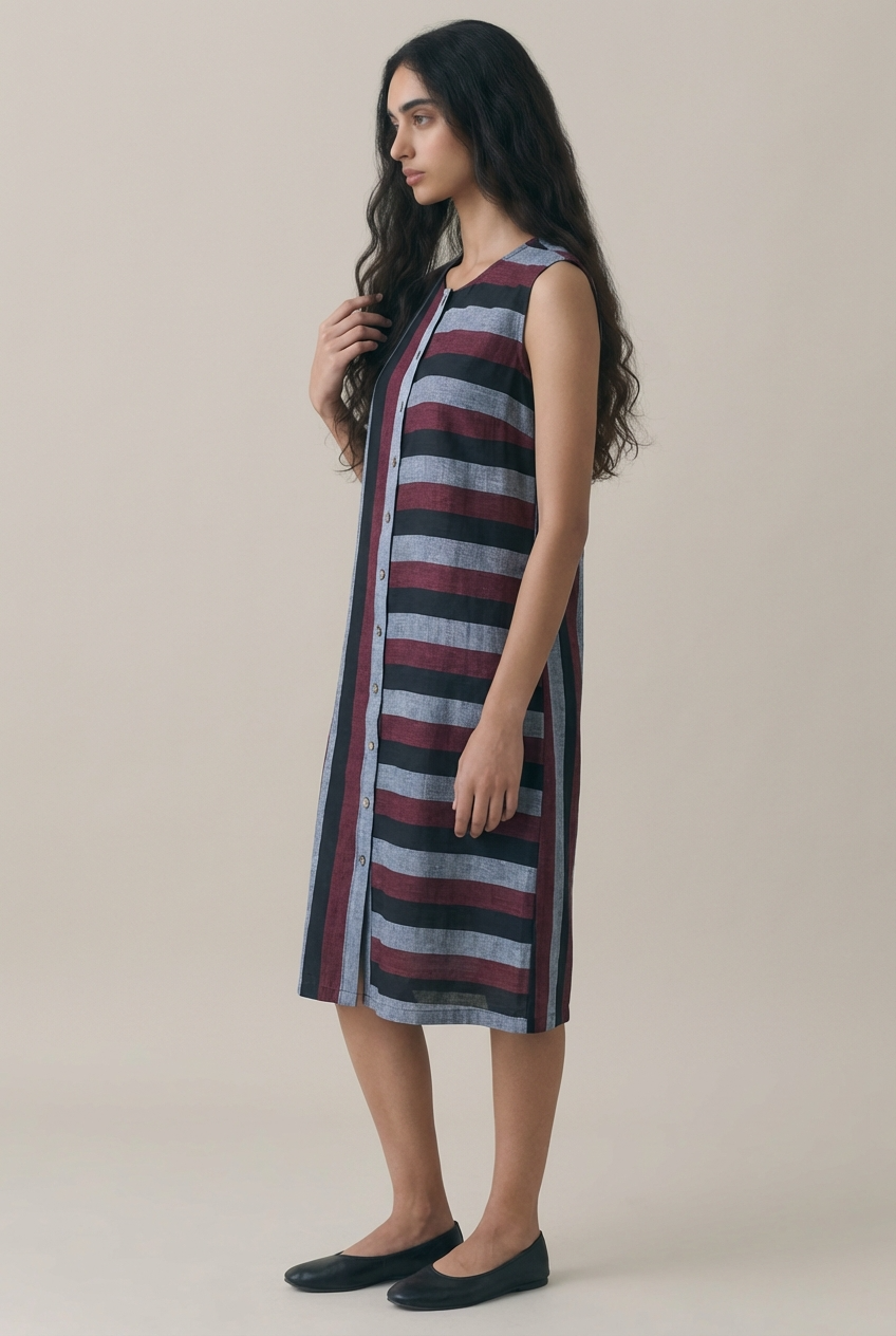 Linen Striped Dress
