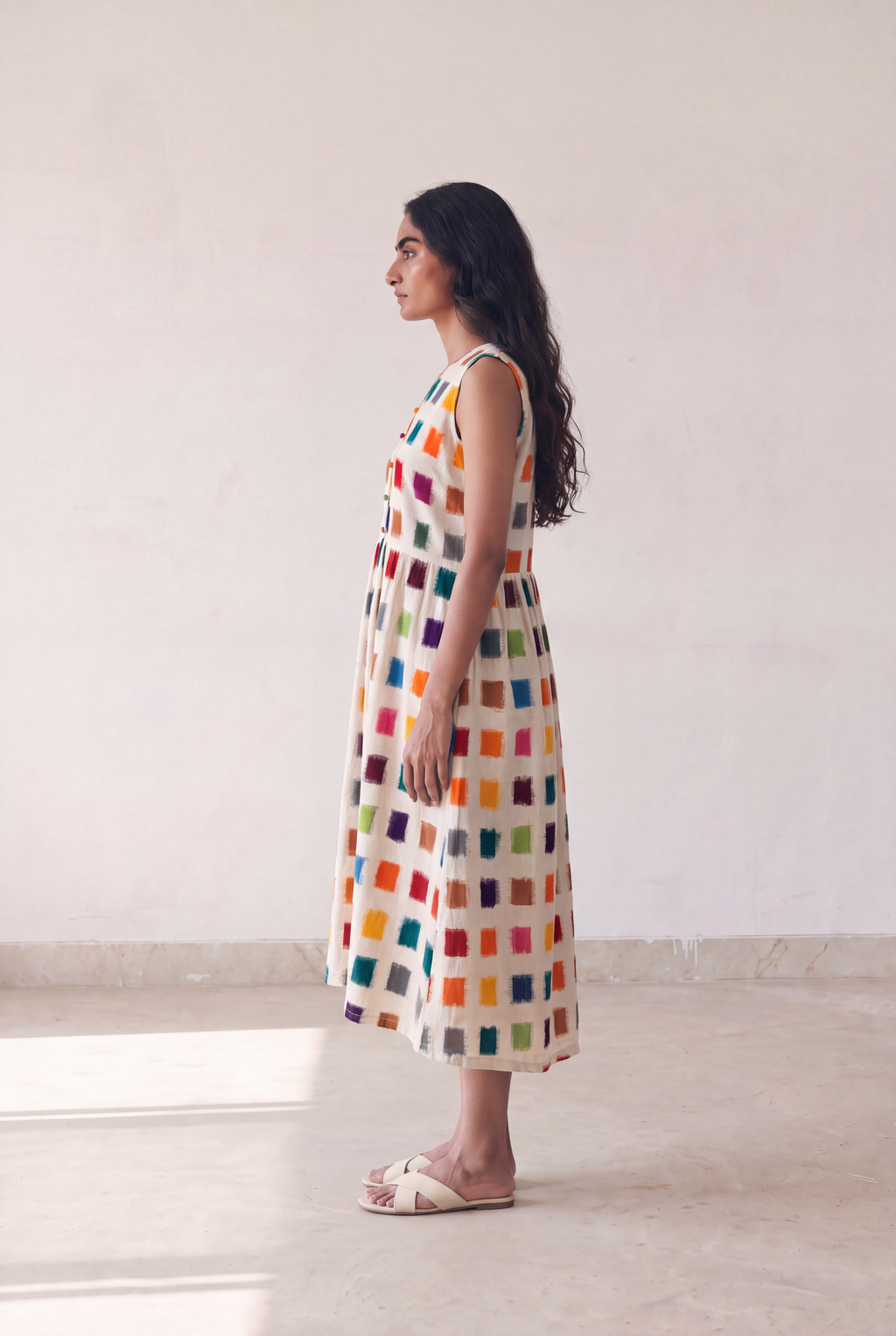 Multicolor Ikat Dress