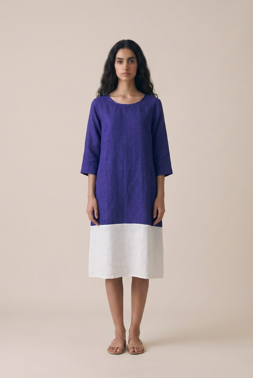 Jamun Color Block Dress